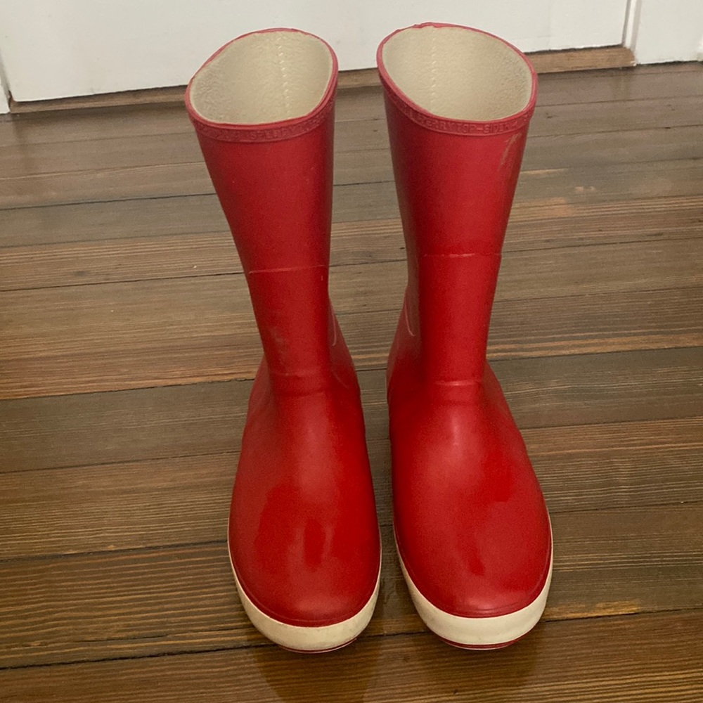 Sperry Top Sider Red Rainboot - Size 8 - image 1